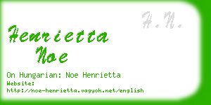 henrietta noe business card